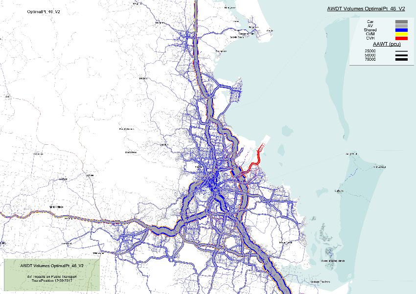 Traffic volumes across the SEQ network