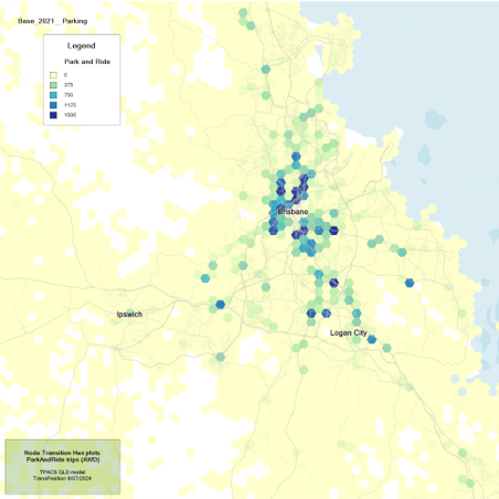 Density of the Park n ride transitions